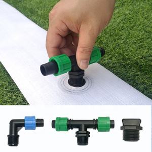 Système d'irrigation <span class=keywords><strong>à</strong></span> bande d'égouttage, <span class=keywords><strong>tuyau</strong></span> plat en plastique PE PP avec connecteur fileté pour soudage - Product Image 3