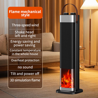 Chauffage portable PTC à flamme simulée 3D avec humidification par atomisation et télécommande pour usage domestique – Vente en gros usine