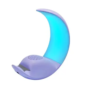 Lampu bulan RGB lampu berubah sentuh warna Bluetooth 5W Speaker cahaya cocok untuk anak-anak/Dewasa kamar tidur pengeras suara telepon Desain