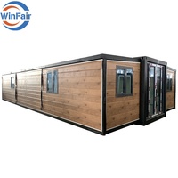 Maison mobile pliable WinFair de 40 pieds, extensible, préfabriquée, 2 chambres, type conteneur, pour le Zimbabwe