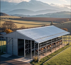 <span class=keywords><strong>10000</strong></span> ㎡   Edificio para Ganado de Gran Envergadura, Estructura de Acero, Establos para Cerdos, Vacas, Ovejas, Cabras, Granjas Avícolas - Product Image 6