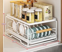 Rostfreies Metall Dish Drainer Organizer Regal Sliding Kitchen Organizer Geschirr korb mit Auto Drain Tray
