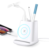 Articles les plus vendus en ligne, support mobile 4 en 1 avec double sortie USB, chargeur sans fil, porte-stylo