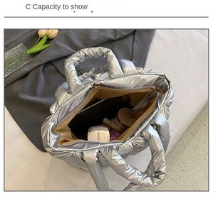 Women's High-End Fashion Cotton Tote Shoulder Bag Large Capacity Quilted Handbag With <b>Square</b> Design Luxury Style Customized Logo - Product Image 6