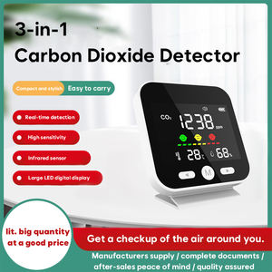 Analyseur <span class=keywords><strong>de</strong></span> <span class=keywords><strong>CO2</strong></span> d'intérieur avec <span class=keywords><strong>capteur</strong></span> NDIR, surveille la température et l'humidité, certifié CE et ROHS pour atelier, <span class=keywords><strong>salle</strong></span> <span class=keywords><strong>de</strong></span> <span class=keywords><strong>classe</strong></span>, bureau - Product Image 2