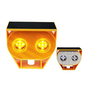 Feux de signalisation routière solaires, lampes de guidage synchronisées jaunes et blanches pour autoroute, feux stroboscopiques <span class=keywords><strong>LED</strong></span> de type œil-de-chat - Product Image 1