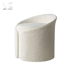 Interni domestici moderni Design poggiapiedi sgabello piedistallo in tessuto pouf boucle in stile italiano pouf rotondo