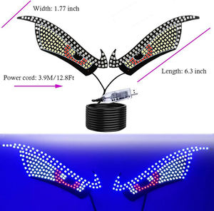 Luz Decorativa USB para el Parabrisas Trasero del Coche, Intermitente Dinámico, <span class=keywords><strong>Ojos</strong></span> de Diablo, <span class=keywords><strong>Ojos</strong></span> de <span class=keywords><strong>Demonio</strong></span> LED Universales para Coche - Product Image 1