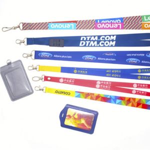 Lanière personnalisée avec logo, porte-badge et porte-clés pour homme/femme - Cadeau promotionnel idéal - Product Image 4
