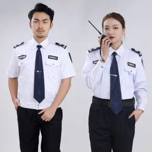 Ropa de manga corta Seguridad Propiedad Inmobiliaria Concierge Ropa de trabajo blanca <span class=keywords><strong>Uniforme</strong></span> DE SEGURIDAD Camisa + Pantalones Trajes - Product Image 1