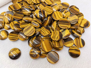 Natural High Quality <strong>Gemstone</strong> Loose Yellow Tiger Eye 25mm Cabochons Stones Rings Making Crystals <strong>Crafts</strong> - Product Image 2