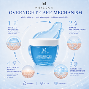 Mascarilla Facial Nocturna con Péptidos <span class=keywords><strong>de</strong></span> Cobre 300g, <span class=keywords><strong>Gel</strong></span> Azul Hidratante y Calmante para una Piel Suave, en Envase PET, para Todo Tipo <span class=keywords><strong>de</strong></span> Piel - Product Image 2