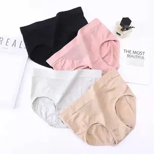 Best selling independent packaging cotton crotch breathable high waist and buttocks lifting seamless triangular pants for women