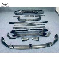 Kits de carrosserie 100% carbone sec pour BMW X7 G07 LCI 2022-2026 – Kit de conversion de pare-chocs style LD avec lèvre de spoiler avant