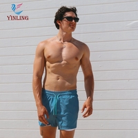 Trajes de Baño de Secado Rápido con Forro de Malla, Shorts de Playa de Verano con Estampado Divertido, Logotipo Personalizado