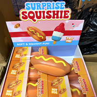 Jouet Squishy Géant Hot Dog, Doux et Sensoriel, Anti-Stress, en Forme d'Aliment, Cadeau Nouveauté, Vente en Gros
