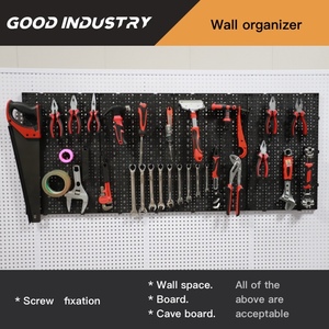Kit de panneaux perforés en plastique pour rangement mural, organisateur de rangement mural, panneau de présentation pour outils - Product Image 2