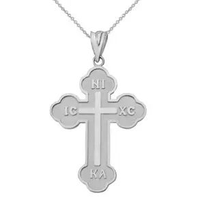 Aimamwu — pendentif en forme de croix gravé, en acier inoxydable, Saint nikas, grec, orthopdox, IC XC, Nika
