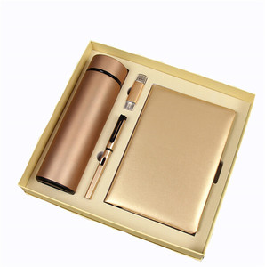 5 pezzi Thermos in acciaio inox bottiglia d'acqua confezione regalo penna Notebook U disco altoparlante aziendale confezione regalo aziendale Set regalo di promozione