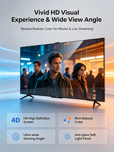 Popular  Android Wi-Fi Smart TVs 40 Inch Flat Screen Models with LED Backlight & 60Hz Refresh Rate for Hotels Tempered Glass
