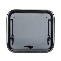 Ventanas para Caravana, Autocaravana o Remolque de 500*450 mm, Doble Acristalamiento, Aleación de Aluminio, con Persiana Plegable y Mosquitera - Estilo Lujoso