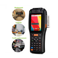 Pda Logistik Genggam 4 Inci dengan Printer Bawaan, Terminal Pos Android, Pemindai Pda Kode Qr