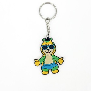 Premium 3D PVC Keychain Custom Cartoon Soft Rubber Key Ring With Lobster Clasp - Product Image 1