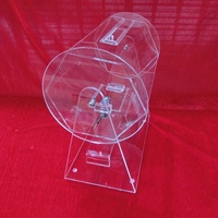 Tambour de tombola en acrylique transparent personnalisé avec support pour présentoirs