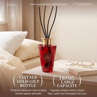 Diffuseur de parfum d'ambiance 180 ml, flacon en verre longue durée pour chambre, bureau, hôtel, spa, décoration