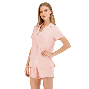 Pigiama modale a manica corta <span class=keywords><strong>da</strong></span> donna Set per la casa morbida <span class=keywords><strong>camicia</strong></span> <span class=keywords><strong>da</strong></span> <span class=keywords><strong>notte</strong></span> <span class=keywords><strong>da</strong></span> donna - Product Image 1
