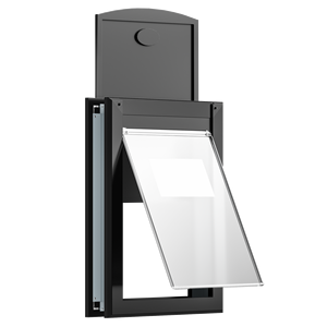 Grande <span class=keywords><strong>porte</strong></span> rectangulaire <span class=keywords><strong>pour</strong></span> chien, panneau de verrouillage à double coulissement en aluminium robuste et économe en énergie, installation facile, volets magnétiques modernes - Product Image 2