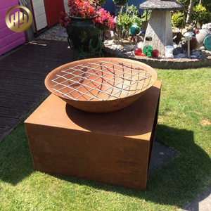 Parrilla Eléctrica de Acero Corten con Brasero, Parrilla Rectangular de Carbón para Exteriores, para <span class=keywords><strong>Leña</strong></span> - Product Image 5