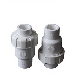 Vanne de contrôle manuelle en <span class=keywords><strong>PVC</strong></span> avec joint en PTFE pour conduites d'eau, sens unique, <span class=keywords><strong>anti</strong></span>-retour, taille de port 32 mm - Product Image 3