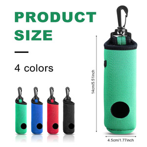 <b>Golf</b> Waist Bag Small Portable <b>Golf</b> Pack Holds 3 Balls 4 Colors Red Green Black Royal Blue With Tees And Ball Pocket - Product Image 2