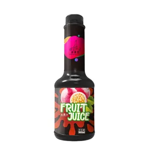 Manufacturer High Quality 1.2l Of Fresh Concentrate Passion Fruit Juice High Fruit Juice Syrup For Bubble Tea Drinks