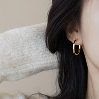 Pendientes de Aro con Círculos Geométricos, Joyería de Moda para Mujer, Uso Diario, Regalo para Fiesta o Boda, Estilo Minimalista Moderno