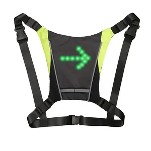 reflective warning vests led light reflective safety vest turn signal for bicycle with remote controller