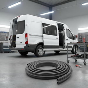 V-347 Ford Transit OEM 2006-2014 Joint de porte en caoutchouc automobile personnalisé pour porte coulissante traité avec découpe personnalisée - Product Image 3