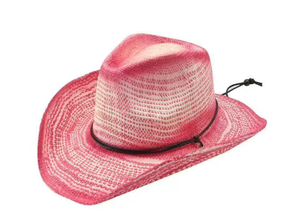 Nuevo sombrero de <span class=keywords><strong>vaquero</strong></span> occidental <span class=keywords><strong>pintado</strong></span> de color degradado de ala ancha con cuerda a prueba de viento - Product Image 2