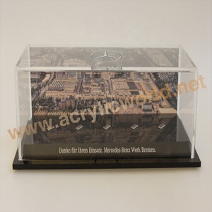 Boîte de rangement en acrylique noire personnalisée avec couvercle transparent, logo imprimé, boîte organisatrice en acrylique OEM - Product Image 4