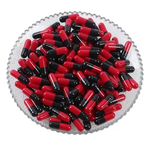 Eu gelatin capsules GMP Certified Fillable Empty Capsule Shell Separable Joined black red Bovine Gelatin Capsules Size 0