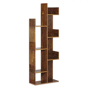 Estante de livro de madeira moderno, venda quente contratada e sem combinação contemporânea