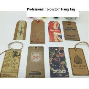Fashion Embossed Swing Paper <b>Tags</b> Eco-Friendly Luxury Matte Custom Hang <b>Tags</b> for Garment <b>Bags</b> & Shoes Brand - Product Image 3
