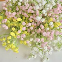 108 tiges de fleurs artificielles en gel souple Gypsophile - Décoration haut de gamme pour la maison et les maisons d'hôtes, arrangements floraux de fêtes, vente en gros Chine