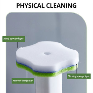 Ensemble Brosse de Toilette Jetable avec Tête de Rechange pour la Maison, Nettoyage Sans Angle Mort et Détachage - Product Image 5