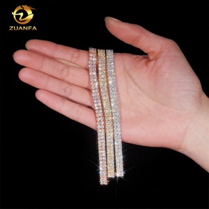Di lusso 2 file 3mm braccialetto di diamanti gioielli Hip Hop Unisex VVS Moissanite ghiacciato <span class=keywords><strong>925</strong></span> <span class=keywords><strong>argento</strong></span> <span class=keywords><strong>bracciale</strong></span> Tennis Pass diamante Tester - Product Image 4