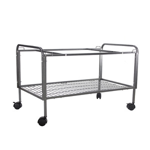 Büyük Demir Örgülü Kuş Kafesi, Kaçış Önleyici Tasarımlı Makaralı Raf ve Gri Papağanlar ve Sultan Papağanları için Plastik Tepsi ile - Product Image 2