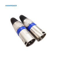 Connecteurs XLR Microphone, mâle et femelle, 3 broches, coque métallique, pièces