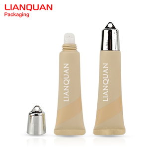 หลอดลิปกลอสพลาสติกสีชมพูขนาด 15 มล. สำหรับบรรจุภัณฑ์เครื่องสำอางแบบหลอดพร้อมสายคล้องลูกปัดสำหรับงานสกรีน - Product Image 3