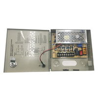 Boîtier d'alimentation à découpage DC 12V 24V 9V 5A 10A 15A 20A 30A 5CH 9CH 18CH 4 canaux 60W pour caméra CCTV, alimentation en métal